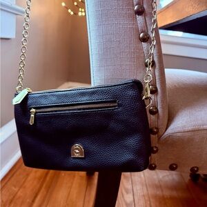 House of Harlow 1960 Black Crossbody Bag with Gold Chain